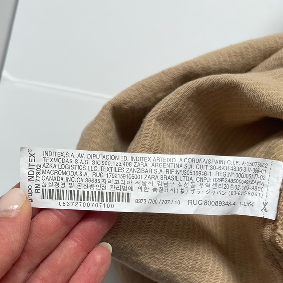 Zara Girls Corduroy Pullover | Tunic - Size 10 - Beige - Picture 6 of 6